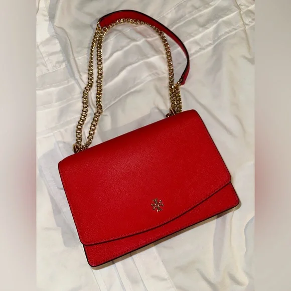 Tory Burch red crossbody handbag